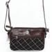 Giani Bernini Bags | Giani Bernini Womens Crossbody Bag Black Plaid Crocodile Embossed Full Zip New | Color: Brown/Tan | Size: Os