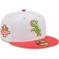 Men's New Era White/Coral Chicago White Sox 2003 MLB All-Star Game Strawberry Lolli 59FIFTY Fitted Hat