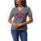 Women's League Collegiate Wear Heather Gray SMU Mustangs Intramural Boyfriend V-Neck T-Shirt