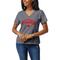 Women's League Collegiate Wear Heather Gray Wisconsin Badgers Intramural Boyfriend V-Neck T-Shirt