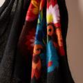 Anthropologie Accessories | Htf Anthropologie Felted Bouquet Scarf | Color: Black/Pink | Size: Os