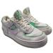 Nike Shoes | Nike Air Force 1 Womens 7 Low Shadow White Green Lilac Sneaker Shoes Cu8591-103 | Color: Green/White | Size: 7