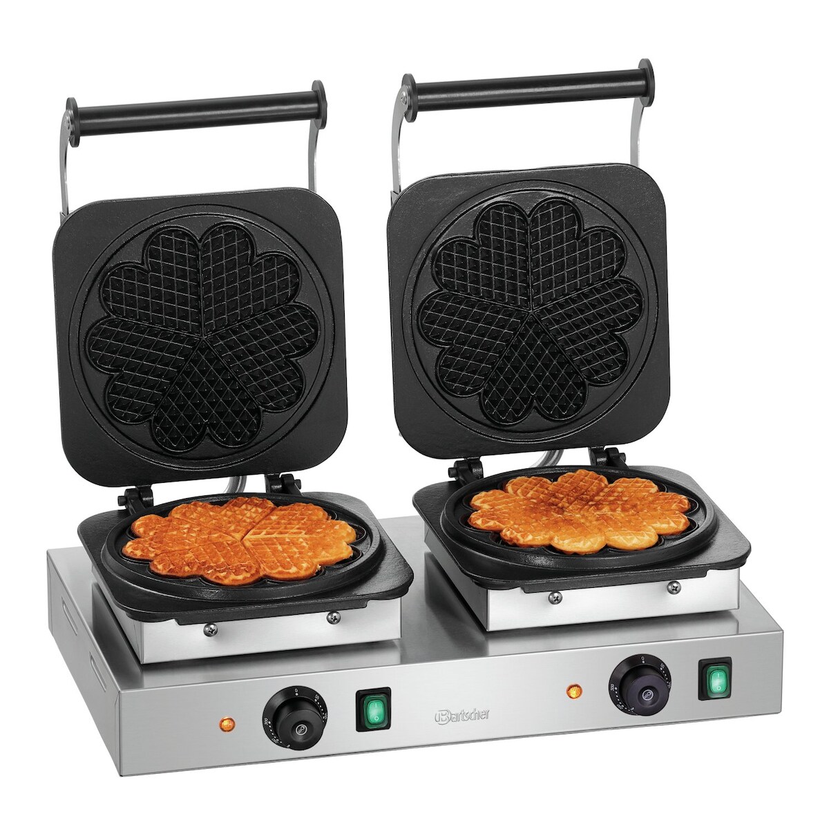 Bartscher Doppel-Waffeleisen Herzwaffel 210mm - 370191 Image