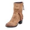 Cowboy Stiefelette RIEKER, Damen, Gr. 39, braun (hellbraun), Lederimitat, used, elegant, Schuhe, Westernstiefelette, Stiefelette mit Slouchy-Schaft