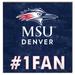 MSU Denver Roadrunners 10" x #1 Fan Plaque