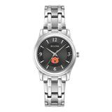 Women's Bulova Black Auburn Tigers Corporate Collection Stainless Steel Watch