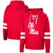 Men's Colosseum Red Ole Miss Rebels Lace-Up 4.0 Pullover Hoodie