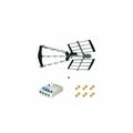 Antenne Trinappe tnt uhf Elap Clever + Amplificateur tv tnt Intérieur 1 entrée 4 Sorties - 43 dB,