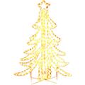 Vidaxl - Arbre de Noël pliable avec led Blanc chaud 87x87x93 cm