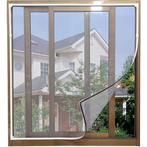 Magnetisches Moskitonetz für Fenster - 70 x 130 cm - Weiß - Magnetischer Rahmen für