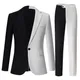 Costumes de smoking noir et blanc pour hommes veste manteau robe documents assortis nouveaux