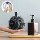 Éponge moussante en maille de douche épurateur exexpansif boule à bulles de bain noire nettoyant