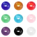 20 pièces perles à grand trou 8x14mm grand trou cristal verre rond perles d'espacement pour bijoux
