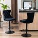 Swivel Velvet Adjusatble Seat Height Bar Stools,Set of 2