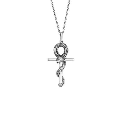 KUZZOI - Herren Kreuz Schlange 925 Silber Herrenschmuck 1 ct (55.99 € / 1 ct) Image