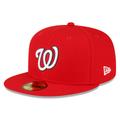 Men's New Era Red Washington Nationals Throwback Authentic Collection 59FIFTY Fitted Hat