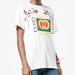 Gucci Tops | Gucci Floral-Embroidered Logo Distressed Cotton T-Shirt | Color: Green/White | Size: One Size