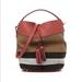 Burberry Bags | Burberry Grainy Calfskin Canvas Mega Check Medium Ashby Tassel Hobo Pink Azalea | Color: Gold/Pink | Size: Os