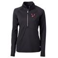 Women's Cutter & Buck Black Eastern Washington Eagles Adapt Eco Knit Half-Zip Pullover Jacket