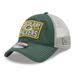 Men's New Era Green/Natural Green Bay Packers Devoted Trucker 9TWENTY Snapback Hat