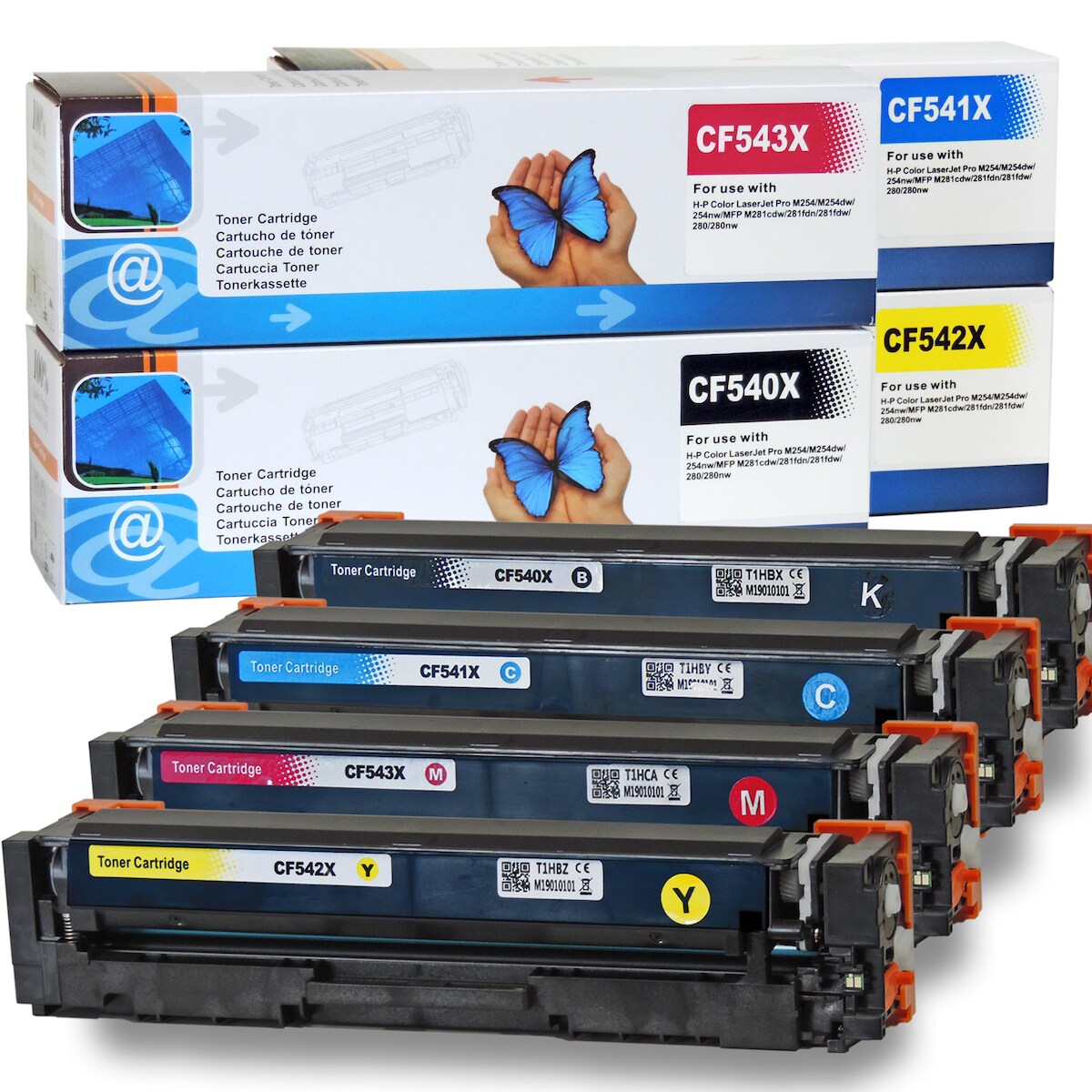 D&C TonerSet für HP Color LaserJet Pro MFP M281fdn, 4 Farbtoner kompatibel zur HP Tonerserie 203X Image