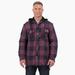 Dickies Men's Flannel Hooded Shirt Jacket - Grape Wine Buffalo Plaid Size XL (TJ201)