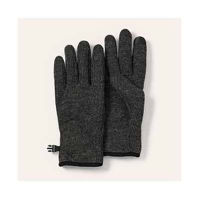 Eddie Bauer Men's Windcutter Fleece Touchscreen Gloves - Charcoal - Size S