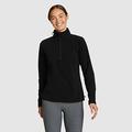 Eddie Bauer Women's Quest Fleece Sweater 1/4-Zip- Black - Size S