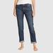 Eddie Bauer Women's Boyfriend Jeans - Slim Leg - Weathered Indigo - Size 16