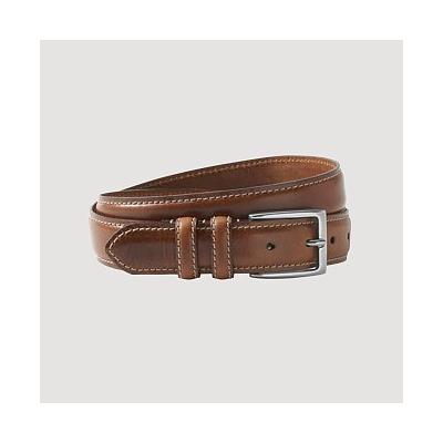 Eddie Bauer Men's Feather Edge Leather Belt - Cognac Brown - Size 50