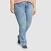 Eddie Bauer Plus Size Women's Voyager High-Rise Boot-Cut Jeans - Curvy - Blue Haze - Size 24W