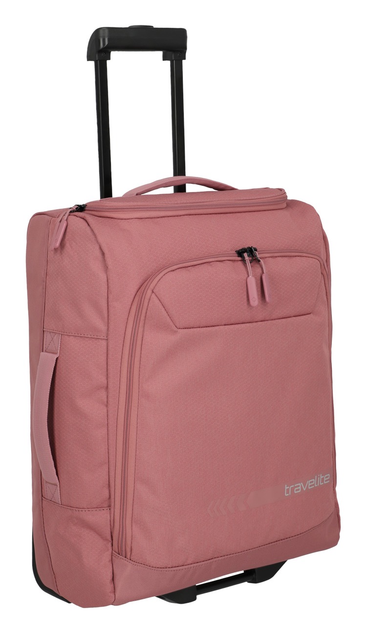 Weichgepäck-Trolley TRAVELITE "KICK OFF, verschiedene Größen und Farben", Gr. B/H/T: 40 x 55 x 20 44, rosa, Polyester, unifarben, Koffer, Reisetasche Reisegepäck Reisekoffer Trolley Freizeittasche Image