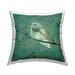Stupell Green Perched Finch Bird Branch Pattern Printed Throw Pillow by Verbrugge Watercolor