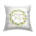 Stupell Enjoy Little Things Rustic Country Lemon Wreath Printed Throw Pillow by Jennifer Pugh