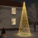 vidaXL Christmas Tree Decoration Xmas Waterfall Tree Lights with Metal Post