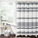 Lush Decor Urban Diamond Stripe Woven Tufted Eco-Friendly Recycled Cotton Shower Curtain Single