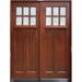 Asian Pacific Products Inc. Ready to Install Wood Prehung Front Entry Doors Wood in Brown/Red | 81.5 H x 61.25 W x 5.25 D in | Wayfair