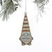 Personalization Mall Christmas Gnome Personalized Wood Ornament - Blue Stain Wood in Brown/Yellow | 4.75 H x 1.25 W in | Wayfair 37194-B