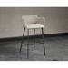 Trent Austin Design® Reyer Barstool - November Gray/Bravo Cognac Upholstered/Metal in Black/Gray | 39 H x 22 W x 22 D in | Wayfair