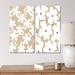 Winston Porter White Minimalistic Abstract Flowers Silhouettes I - 2 Piece Print Set Metal in Brown/White | 32 H x 32 W x 1 D in | Wayfair