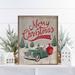 The Holiday Aisle® Merry Christmas Santa Car Whitewash Metal in Brown | 40 H x 32 W x 1.5 D in | Wayfair 4F3808DE12E54374A490B7AEE29D1EAD