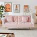 House of Hampton® Drymon 69.7" Upholstered Sleeper Sofa Velvet in Pink | 34.5 H x 69.7 W x 33.1 D in | Wayfair 178708C914744B21ADAF5B72CB092EA5