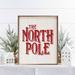 The Holiday Aisle® The North Pole White Wood in Red/White | 10 H x 8 W x 1.5 D in | Wayfair 3EAA7FAC4A0A402D9C87744EE85D5D8E