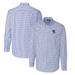 Men's Cutter & Buck Royal Delaware Fightin' Blue Hens Easy Care Stretch Gingham Big Tall Long Sleeve Button-Down Shirt