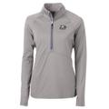 Women's Cutter & Buck Silver Georgia Southern Eagles Adapt Eco Knit Half-Zip Pullover Jacket