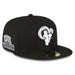Men's New Era Black Los Angeles Rams 1990 Pro Bowl Side Patch 59FIFTY Fitted Hat