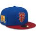 Men's New Era Royal/Red San Francisco Giants Alternate Logo Primary Jewel Gold Undervisor 59FIFTY Fitted Hat