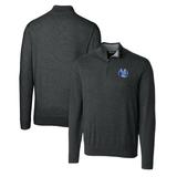 Men's Cutter & Buck Heather Charcoal Air Force Falcons Lakemont Tri-Blend Big Tall Quarter-Zip Pullover Sweater