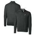 Men's Cutter & Buck Heather Charcoal Arkansas Razorbacks Lakemont Tri-Blend Big Tall Quarter-Zip Pullover Sweater