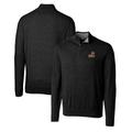 Men's Cutter & Buck Black Arizona State Sun Devils Lakemont Tri-Blend Big Tall Quarter-Zip Pullover Sweater